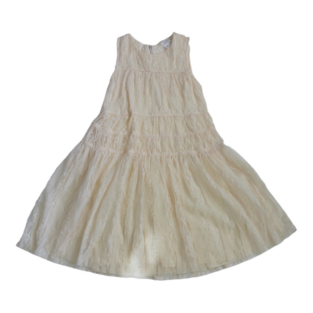 Zara Lace Cream Color Dress Size  9